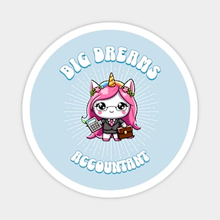 Big Dreams Accountant Unicorn Ocean Edition Magnet